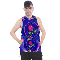 Stained Glass Rose Men s Sleeveless Hoodie by Cowasu