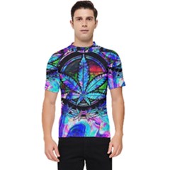 Cannabis Psychedelic Men s Short Sleeve Rash Guard by Cowasu