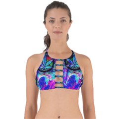 Cannabis Psychedelic Perfectly Cut Out Bikini Top by Cowasu