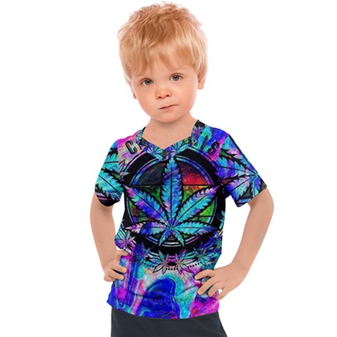 Cannabis Psychedelic Kids  Sports Tee by Cowasu