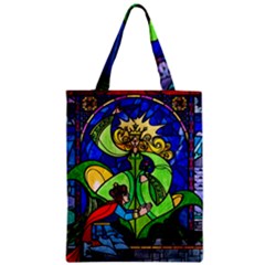 Beauty Stained Glass Rose Zipper Classic Tote Bag by Cowasu