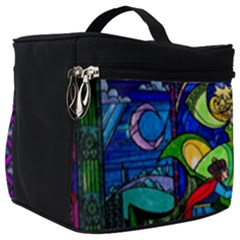 Beauty Stained Glass Rose Make Up Travel Bag (big) by Cowasu