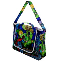 Beauty Stained Glass Rose Box Up Messenger Bag by Cowasu