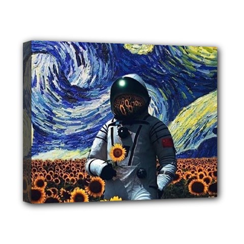 Starry Surreal Psychedelic Astronaut Space Canvas 10  X 8  (stretched) by Cowasu