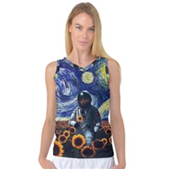 Starry Surreal Psychedelic Astronaut Space Women s Basketball Tank Top by Cowasu