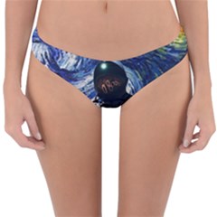 Starry Surreal Psychedelic Astronaut Space Reversible Hipster Bikini Bottoms by Cowasu