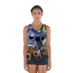 Starry Surreal Psychedelic Astronaut Space Sport Tank Top  by Cowasu