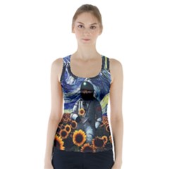 Starry Surreal Psychedelic Astronaut Space Racer Back Sports Top by Cowasu