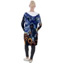 Starry Surreal Psychedelic Astronaut Space Hooded Pocket Cardigan View2