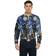 Starry Surreal Psychedelic Astronaut Space Men s Long Sleeve  Shirt by Cowasu