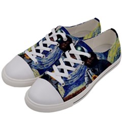 Starry Surreal Psychedelic Astronaut Space Men s Low Top Canvas Sneakers by Cowasu