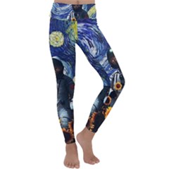 Starry Surreal Psychedelic Astronaut Space Kids  Lightweight Velour Classic Yoga Leggings by Cowasu