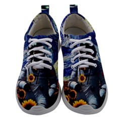 Starry Surreal Psychedelic Astronaut Space Women Athletic Shoes by Cowasu