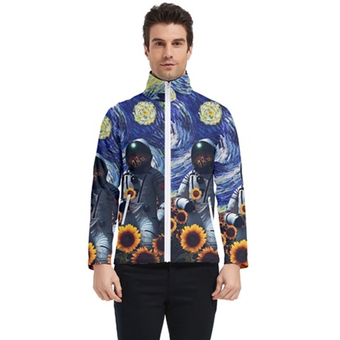 Starry Surreal Psychedelic Astronaut Space Men s Bomber Jacket by Cowasu