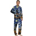 Starry Surreal Psychedelic Astronaut Space Men s Long Sleeve Velvet Pocket Pajamas Set View2