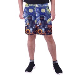 Starry Surreal Psychedelic Astronaut Space Men s Pocket Shorts by Cowasu