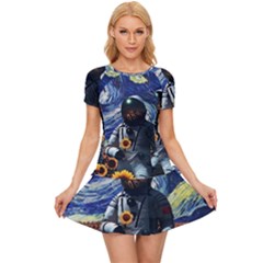 Starry Surreal Psychedelic Astronaut Space Women s Sports Wear Set by Cowasu