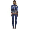 Starry Surreal Psychedelic Astronaut Space Women s One-Button 3/4 Sleeve Short Jacket View4