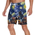 Starry Surreal Psychedelic Astronaut Space Men s Beach Shorts View2