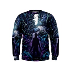 Horror Psychedelic Art Kids  Sweatshirt by Cowasu