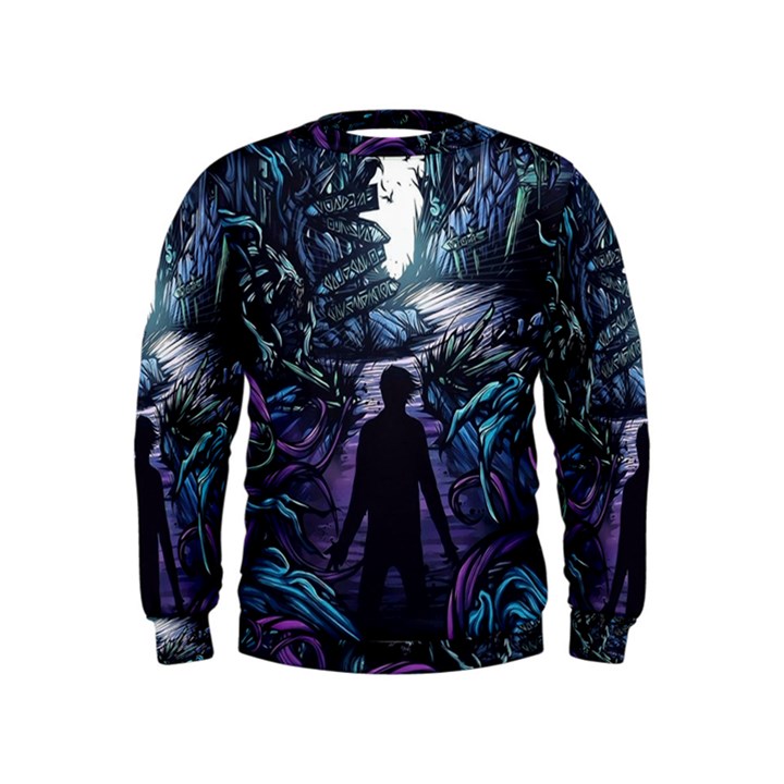 Horror Psychedelic Art Kids  Sweatshirt