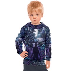 Horror Psychedelic Art Kids  Hooded Pullover by Cowasu