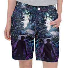 Horror Psychedelic Art Women s Pocket Shorts by Cowasu