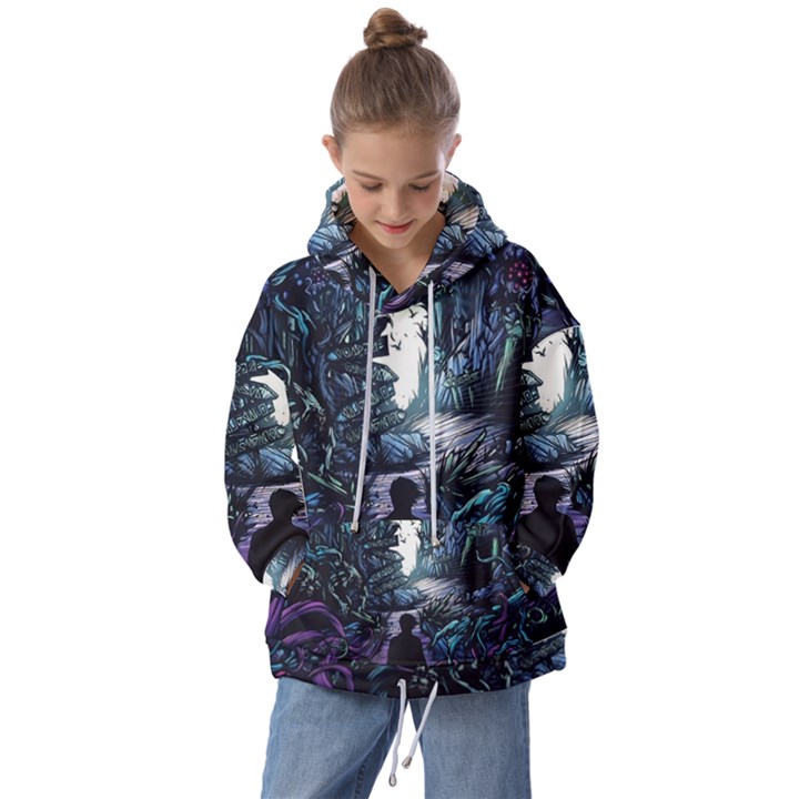 Horror Psychedelic Art Kids  Oversized Hoodie