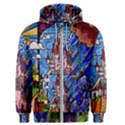 Beauty Stained Glass Castle Building Men s Zipper Hoodie View1