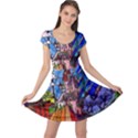 Beauty Stained Glass Castle Building Cap Sleeve Dress View1