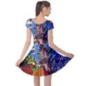 Beauty Stained Glass Castle Building Cap Sleeve Dress View2