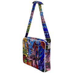 Beauty Stained Glass Castle Building Cross Body Office Bag by Cowasu