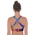 Beauty Stained Glass Castle Building Cross Back Sports Bra View2