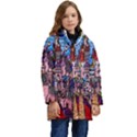 Beauty Stained Glass Castle Building Kids  Hooded Longline Puffer Jacket View1