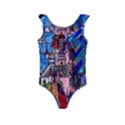 Beauty Stained Glass Castle Building Kids  Frill Swimsuit View1