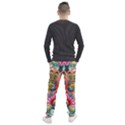 Pink Peacock Bird Pattern Texture Men s Jogger Sweatpants View2