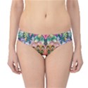 Pink Peacock Bird Pattern Texture Hipster Bikini Bottoms View1