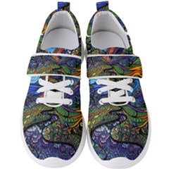 Psychedelic Landscape Men s Velcro Strap Shoes