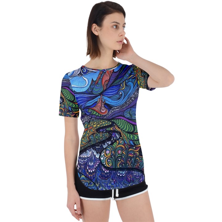 Psychedelic Landscape Perpetual Short Sleeve T-Shirt