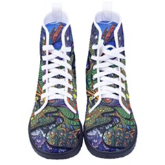 Psychedelic Landscape Men s High-top Canvas Sneakers