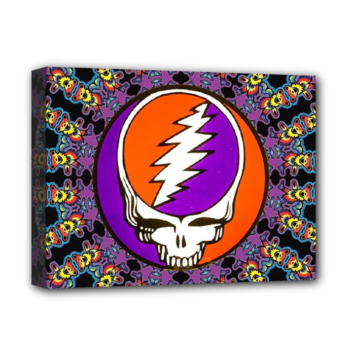 Gratefuldead Grateful Dead Pattern Deluxe Canvas 16  x 12  (Stretched) 