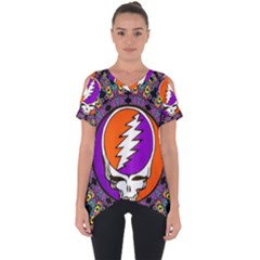 Gratefuldead Grateful Dead Pattern Cut Out Side Drop Tee by Cowasu