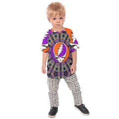 Gratefuldead Grateful Dead Pattern Kids  Raglan Tee