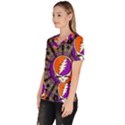 Gratefuldead Grateful Dead Pattern Women s V-Neck Scrub Top View2