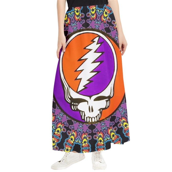 Gratefuldead Grateful Dead Pattern Maxi Chiffon Skirt