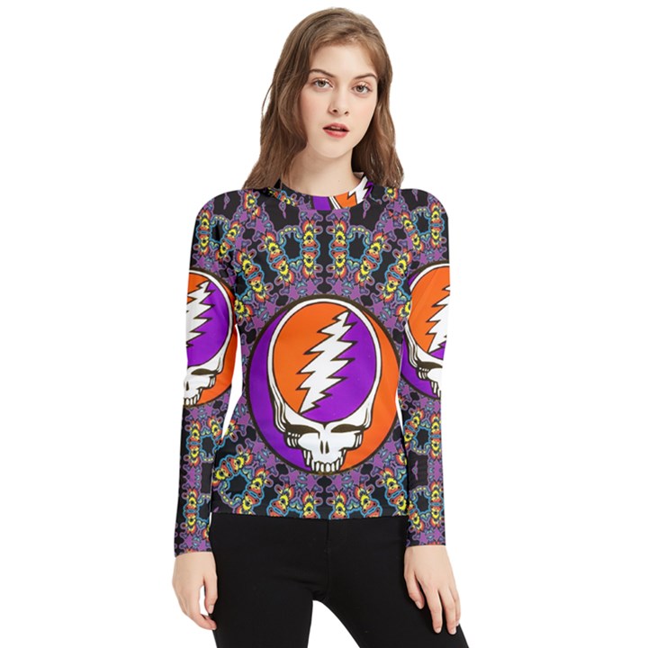 Gratefuldead Grateful Dead Pattern Women s Long Sleeve Rash Guard