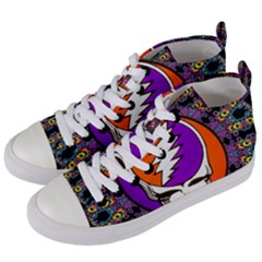 Gratefuldead Grateful Dead Pattern Women s Mid-top Canvas Sneakers by Cowasu