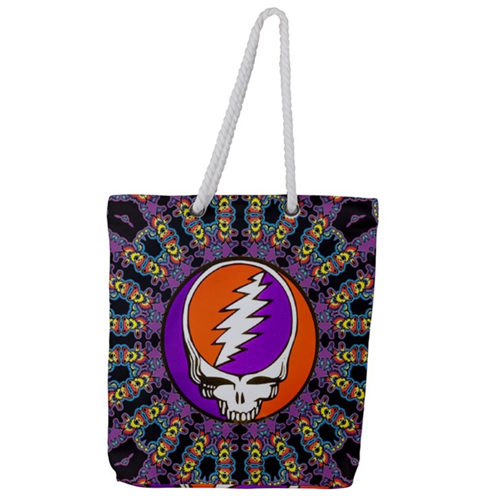 Gratefuldead Grateful Dead Pattern Full Print Rope Handle Tote (Large)