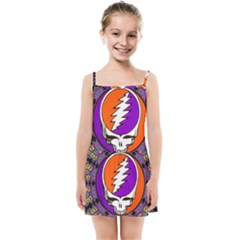 Gratefuldead Grateful Dead Pattern Kids  Summer Sun Dress by Cowasu