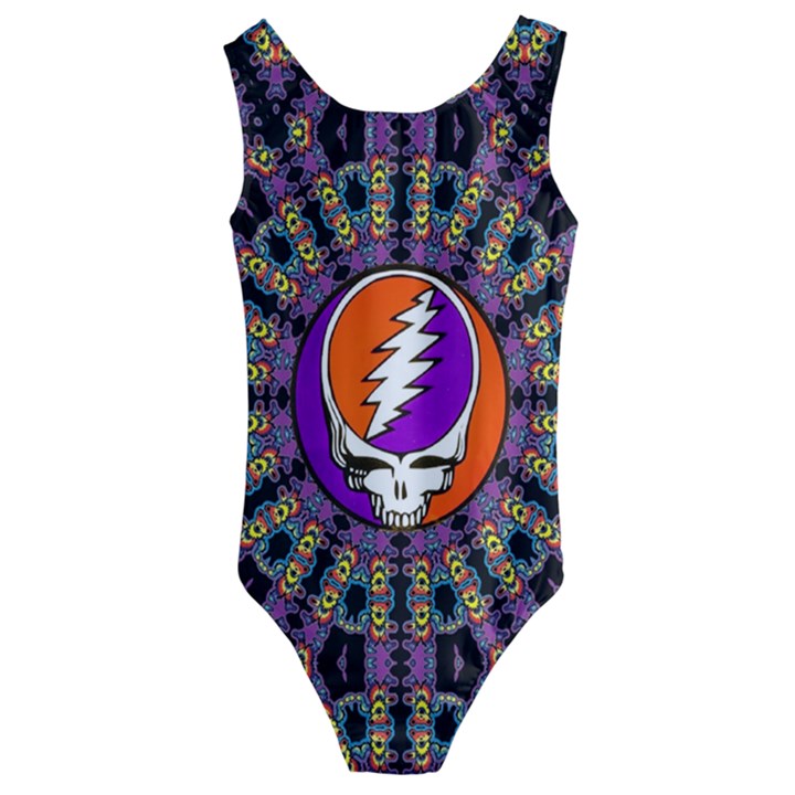 Gratefuldead Grateful Dead Pattern Kids  Cut-Out Back One Piece Swimsuit